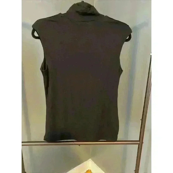 Tahari Women's Black Tank Top Size Small Cross Cross Design Dressy Tank Top - Picture 8 of 14